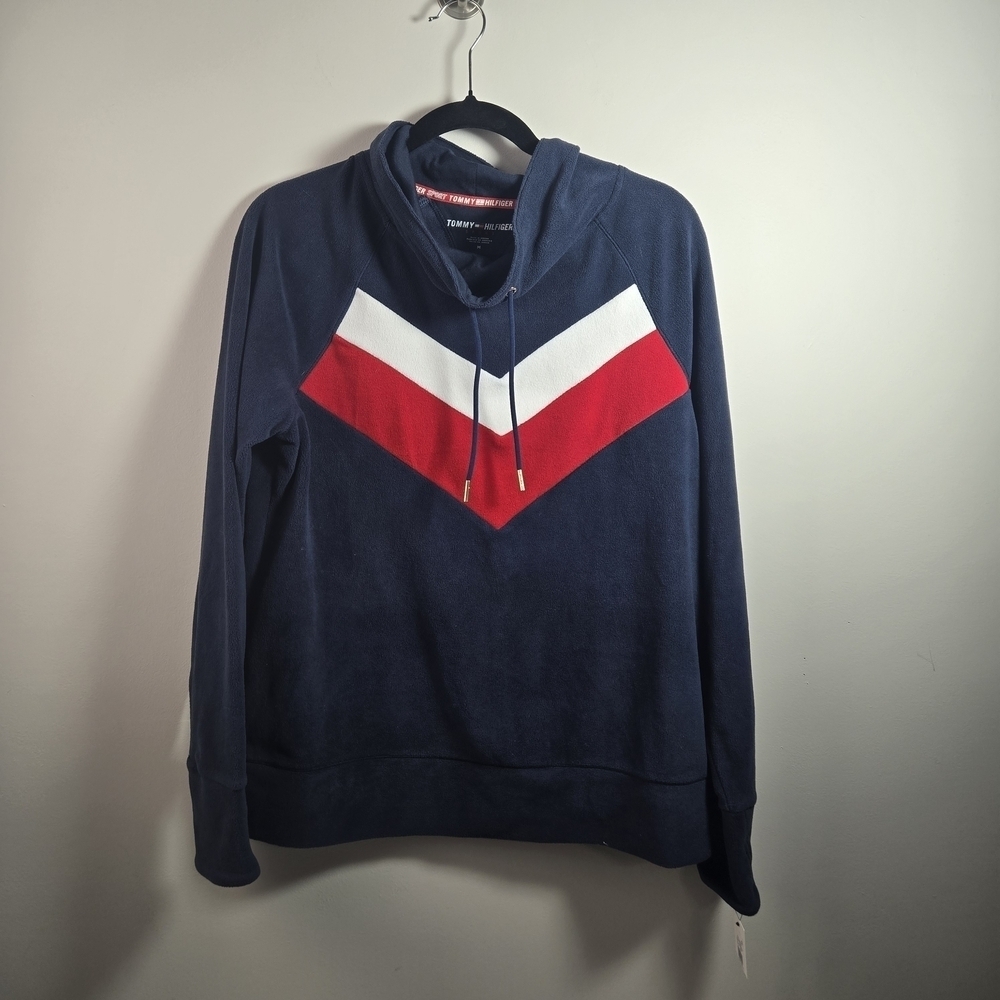 Tommy Hilfiger Blue and Red Chevron Sweatshirt
